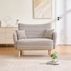 2-Sitzer-Sofa aus Bouclé 121x81,5x87 cm mit Seitentaschen, beige Bild 2