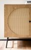 FINEBUY Sideboard FB104665 (140x80x39 cm Anrichte, Eiche-Dekor Rattangeflecht), Kommode Türen Standschrank, Hoher Kommodenschrank Bild 4