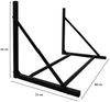 PROREGAL® Wandregal Klappbares Reifenregal CARRERO für Wandmontage 62x88-122x57 cm 5 Reifen, Mit reifenschonenden abgerundeten Kanten verschiedene Reifengrößen Bild 2