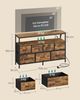 SONGMICS Kommode mit LED-Beleuchtung, Sideboard, Schubladenschrank für Wohnzimmer, mit Ladestation, 7 Schubladen, braun-schwarz Bild 5
