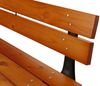 Gartenbank HWC-O20, Sitzbank Parkbank Holzbank 2-Sitzer, Gusseisen Holz Kiefer, 125cm ~ teak Bild 3