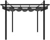 vidaXL Gartenpavillon mit Ausziehbarem Dach Anthrazit 3x3 m Aluminium 4003969 Bild 5