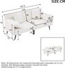Ecksofa m. Stauraum, Chenille, L-Form, 202x136x85cm, Beige Bild 4