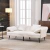 Ecksofa m. Stauraum, Chenille, L-Form, 202x136x85cm, Beige Bild 3