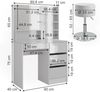 Schminktisch Sherry Weiß 90 cm mit Hocker Vicco Bild 3
