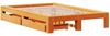 vidaXL Massivholzbett ohne Matratze Wachsbraun 120x190 cm Kiefernholz 3309019 Bild 3