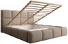 Compleo Polsterbett aus Bouclé MERID Doppelbett mit Kopfstütze, Rahmenbettgestell, mit Bettkasten und Lattenrost, TOP ANGEBOT! Bild 2
