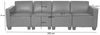 Modular 4-Sitzer Sofa Couch Lyon, Kunstleder ~ dunkelgrau Bild 2