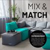 Lumaland Sitzsack-Sofa, Polyester, Pouf, Türkis, 40 x 54 x 54 cm Bild 3