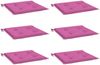 vidaXL Gartenstuhl-Kissen 6 Stk. Rosa 50x50x4 cm Stoff 361094 Bild 3
