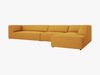 Micadoni Ecksofa Ruby 5-Sitzer Rechts Strukturierter Stoff Ottawa Gelb Bild 3