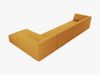 Micadoni Ecksofa Ruby 5-Sitzer Rechts Strukturierter Stoff Ottawa Gelb Bild 5