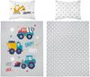 Detexpol Babybettwäsche Set Baumaschinen 2tlg. 100% Baumwolle Größe: 100x135 cm, 40x60 cm, Baumwolle, 2 teilig Bild 5