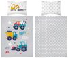 Detexpol Babybettwäsche Set Baumaschinen 2tlg. 100% Baumwolle Größe: 100x135 cm, 40x60 cm, Baumwolle, 2 teilig Bild 4
