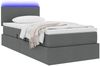 vidaXL LED-Speicherbett mit Matratze Dunkelgrau 90 x 200 cm Stoff 3371056 Bild 3