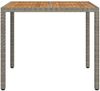 vidaXL Gartentisch Grau 90 x 90 x 75 cm Poly-Rattan 362538 Bild 3
