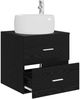 vidaXL Wandmontierte Waschtisch Schwarze Eiche 49,5 x 44,5 x 66 cm 890311 Bild 3