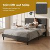 Furnishings Home Polsterbett Doppelbett Bettgestell Mit Lattenrost (1-tlg, Kopfteil hochstellbar), Jugendbett Mit Komforthöhe Lattenrost, Leises Design Bett Bild 3