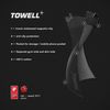 STRYVE | Towell + | Sporthandtuch mit Tasche und Magnetclip | Black and Yellow Edition | ideal für Fitnessstudios | bekannt aus Die Höhle der Löwen Bild 5