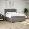 vidaXL Boxspringbett mit Matratze Taupe 200x200 cm Stoff 3294474 Bild 5