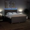 vidaXL Boxspringbett mit Matratze Taupe 200x200 cm Stoff 3294474 Bild 4