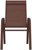 vidaXL Stapelbare Gartenstühle 2 Stk. Braun Textilene 318779 Bild 3