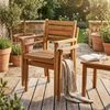 2er Set Teakstuhl MICA - stapelbar - Teakholz für Terrasse Balkon Garten Bild 2