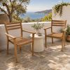 2er Set Teakstuhl MICA - stapelbar - Teakholz für Terrasse Balkon Garten Bild 3