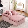 Großes Cord Sofa Cloud Form, rahmenloses Loungesofa,High-Density Schaum, kein Aufbau, 177x122cm,ergonomisch,weich,Rosa Bild 4