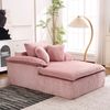 Großes Cord Sofa Cloud Form, rahmenloses Loungesofa,High-Density Schaum, kein Aufbau, 177x122cm,ergonomisch,weich,Rosa Bild 2