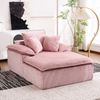Großes Cord Sofa Cloud Form, rahmenloses Loungesofa,High-Density Schaum, kein Aufbau, 177x122cm,ergonomisch,weich,Rosa Bild 3