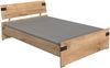 Bett >Lothar< in Plankeneiche - 146x85x210cm (BxHxT) Bild 2