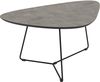 Hela Tische, Couchtisch 2er Set Pisa, Betonoptik dunkel mit Steinstruktur,Gestell Metall Rundrohr, Ø 87+83cm Bild 4