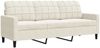 vidaXL 3-tlg. Sofagarnitur mit Kissen Creme Samt 3278409 Bild 4
