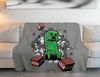 Minecraft Flanell Blanket 130x160 cm – Kuscheldecke für Kinderzimmer und Gamer Bild 2