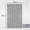 NatureMark 2er Pack Badvorleger Badematte | Premium Qualität | 100% Baumwolle | 50x80 cm | Duschvorleger Duschmatte Doppelpack | Farbe: Silber grau Bild 2
