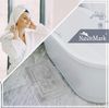 NatureMark 2er Pack Badvorleger Badematte | Premium Qualität | 100% Baumwolle | 50x80 cm | Duschvorleger Duschmatte Doppelpack | Farbe: Silber grau Bild 3