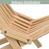 Skandinavischer Liegestuhl Holz ENNO - Sonnenliege aus Kiefernholz | Balkonstuhl Gartenstuhl Wetterfest Stuhl für Terrasse Bild 4