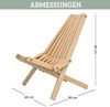 Skandinavischer Liegestuhl Holz ENNO - Sonnenliege aus Kiefernholz | Balkonstuhl Gartenstuhl Wetterfest Stuhl für Terrasse Bild 2