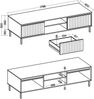 AX LIVING TV-Lowboard Bodrum TV-Schrank 2 Schubladen 178 cm Eiche Evoke Bild 4