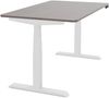 ASSMANN Elektrisch höhenverstellbarer Kinderschreibtisch JUNIOR Curved 140x80cm Sichtbeton Anthrazit Signalweiß Metall Holz Bild 3