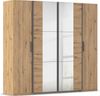 rauch Kleiderschrank, Dreh- und Schwebetürenschrank KRONACH, 4-türig, Eiche Artisan, 225 x 210 x 60 cm Bild 3