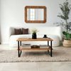 Dmora Wohnzimmertisch Aprica, Niedriger Wohnzimmertisch, Kaffeeregal, Couchtisch für Sofa, 85x60h40 cm, Eiche Bild 4