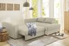 Ecksofa-Dauerschläfer Federkern Couch seitenverkehrt Bettkasten Cord Beige Grau Bild 3