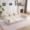 Leawin Sofa Sofas Wohnzimmer, modulares Sofa mit Schlaffunktion L-Form, Werkzeuglos montierbar, wandelbar & ideal für kleine Räume Bild 2