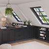 Küchenschrank für Dachschrägen R-Line Anthrazit Landhaus 60 cm ohne Schräge mit 2 Türen Vicco Bild 5