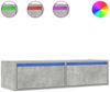 vidaXL TV-Schrank mit LED-Leuchten Betongrau 100x35,5x25 cm 860241 Bild 2