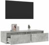 vidaXL TV-Schrank mit LED-Leuchten Betongrau 100x35,5x25 cm 860241 Bild 5