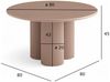 Couchtisch Wolam Ø80 cm - MDF Tisch in Mocha Mousse, FSC-zertifiziert Bild 5