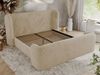 Polsterbett mit Lattenrost, Doppelbett für Schlafzimmer, Gepolstertes Kopfteil - EMORA CLASSIC DUO - 200 x 200 cm - Creme Stoff Bild 3